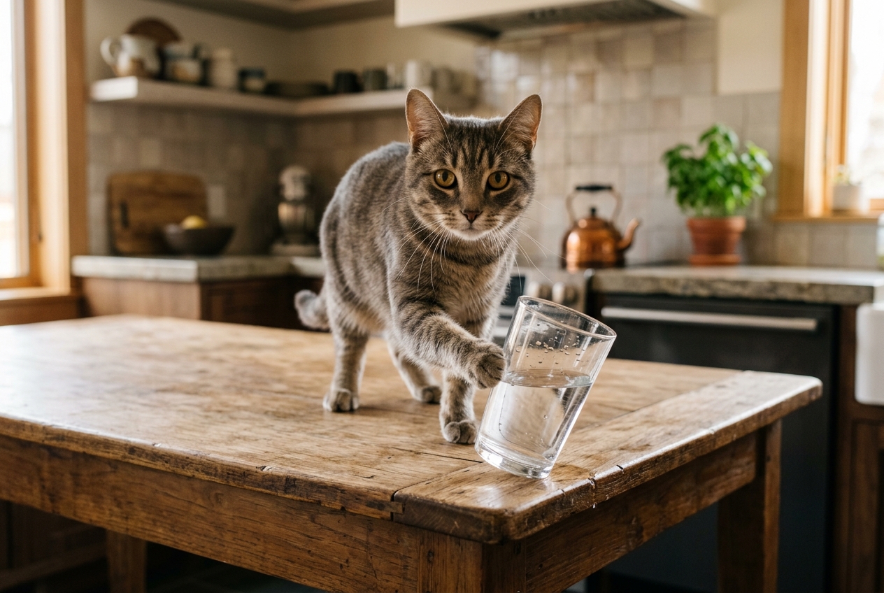 Why Do Cats Knock Things Over? Decoding Feline Psychology